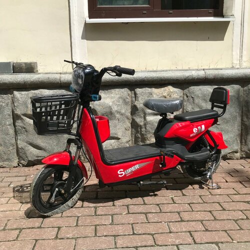 Электровелосипед Disiyuan городской ebike 14 дюймов 350 Вт с высокоскоростным мотором и дополнительным сидением 5990000₽