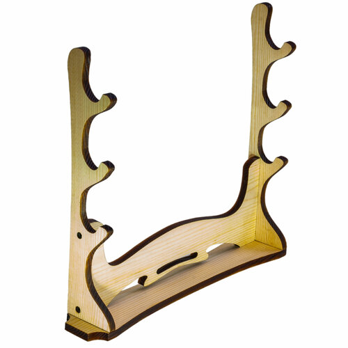 Подставка для сувенирного оружия. Катана, шашка, меч. Массив дерева. 3 яруса.