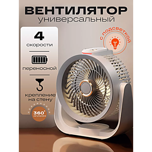 Настольный вентилятор с подставкой Увлажнитель воздуха портативный 4 режима скорости Белый 349000₽