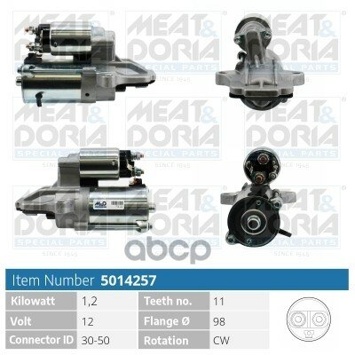 Стартер IVECO Daily (89-) MEAT&DORIA MEAT & DORIA арт. 5014257