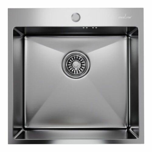 Настольная мойка MIXLINE PRO 50x50, 3 мм, выпуск 3 1/2, 20 см, с сифоном, сатин 547229