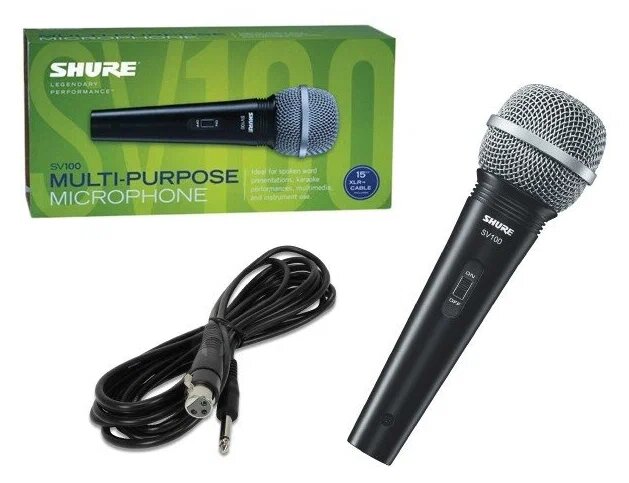 Shure SV100-A, комплектация: микрофон, разъем: XLR 3 pin (M), черный, 1 шт — фото 1
