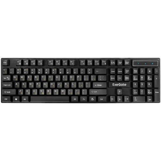 Комплект (клавиатура+мышь) ExeGate Professional Standard Combo MK210 радиус действия до 10м, черный (клавиатура 104кл. + мышь 1200dpi) беспроводной — фото 1