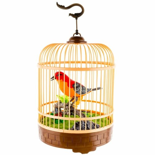 Птичка в клетке интерактивная поющая