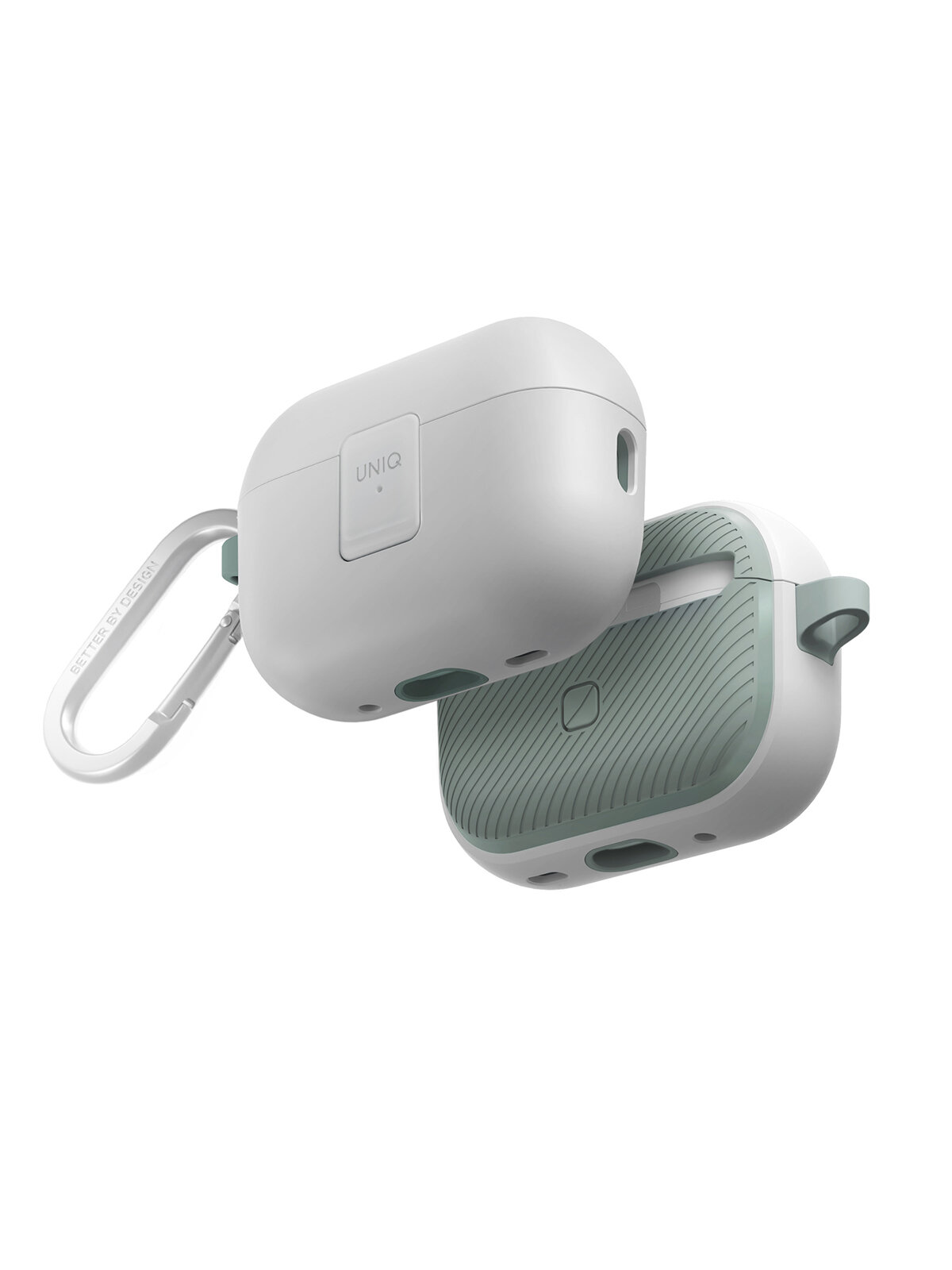 Uniq для Airpods Pro 2 чехол CLYDE Lock case Dove White/Soft Mint — фото 1