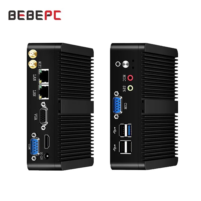 BEBEPC Мини-ПК Celeron J1900/J1800 N2830/N2930 Windows 10 8 ГБ 128 ГБ, Celeron J6412 2 LAN, 8G RAM 256G SSD WIFI
