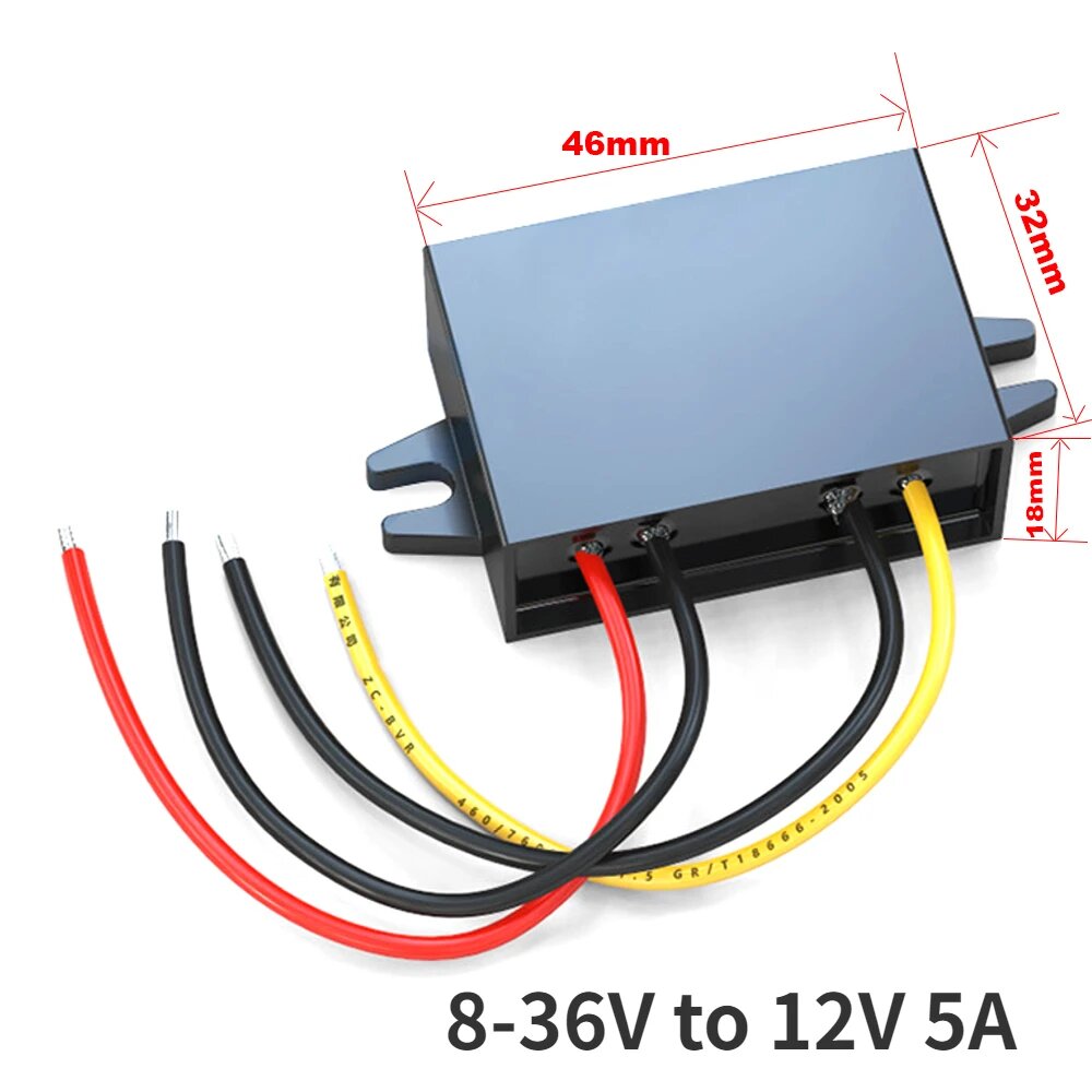 Kangwobei DC Buck Boost Modules понижающий/повышающий преобразователь 12В 24В, 8-36V to 12V 5A