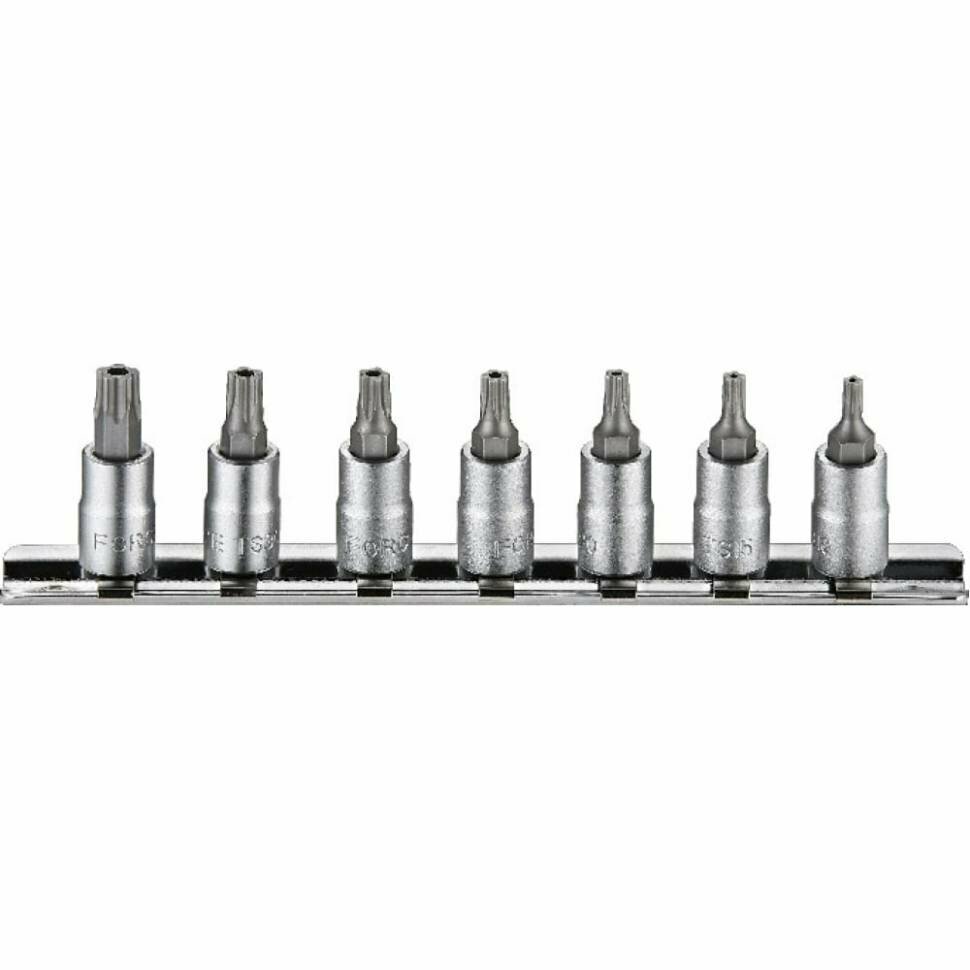 Набор головок TS10-TS40 1/4", на планке, 7 шт. FORCE 20711