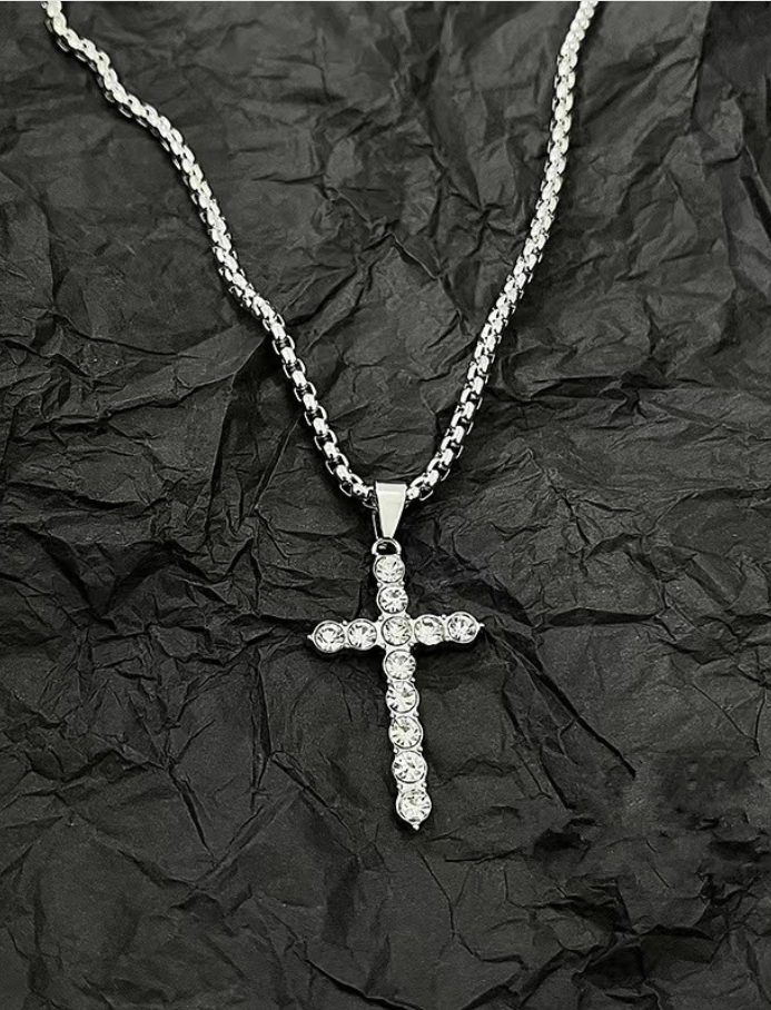 Цепь, 1 шт., длина 60 см, серебристый