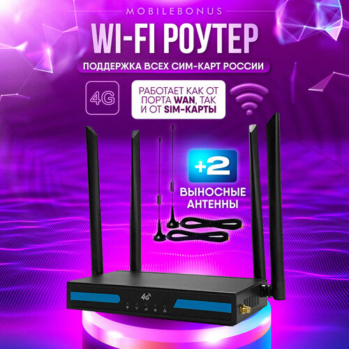 Роутер WiFi с сим картой 5G 4G LTE с внешними выносными антеннами 4190₽