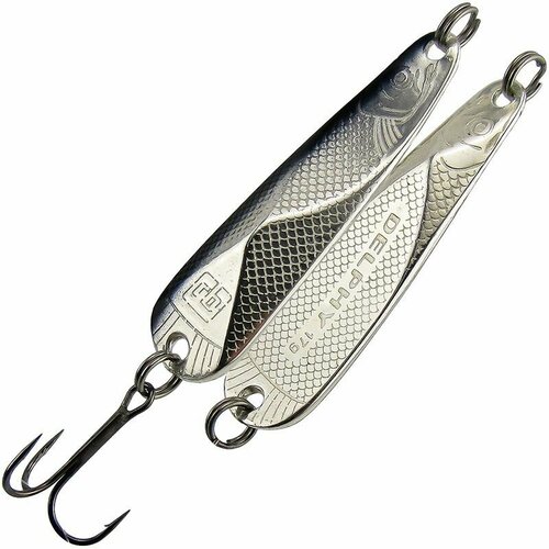 Блесна литьевая из латуни на жереха, покрыта серебром RB Делфи 21 гр - 28