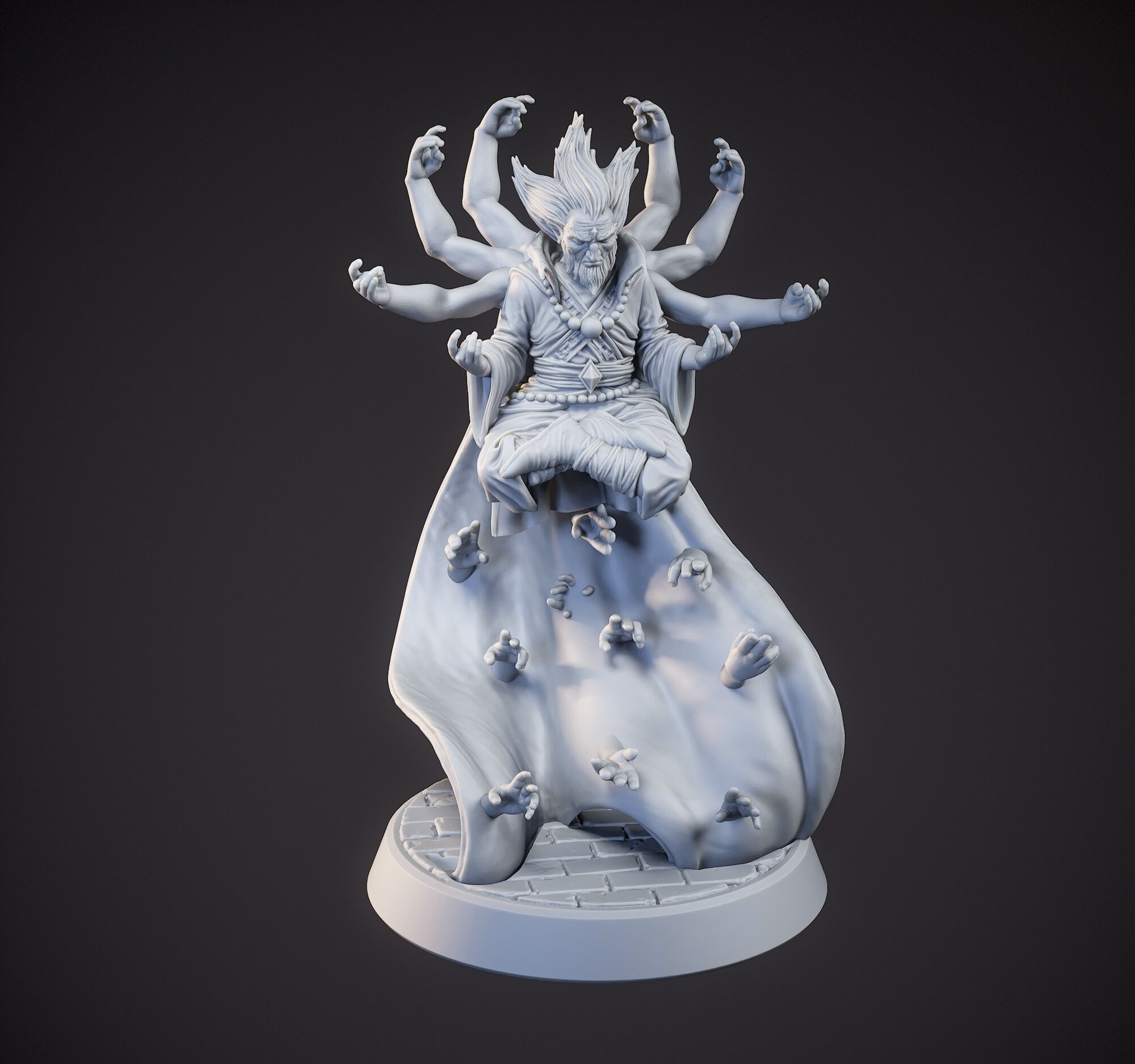 Миниатюрная фигурка Гном Иллюзионист (Gnome Illusionist) для игр DnD под покраску, 32mm