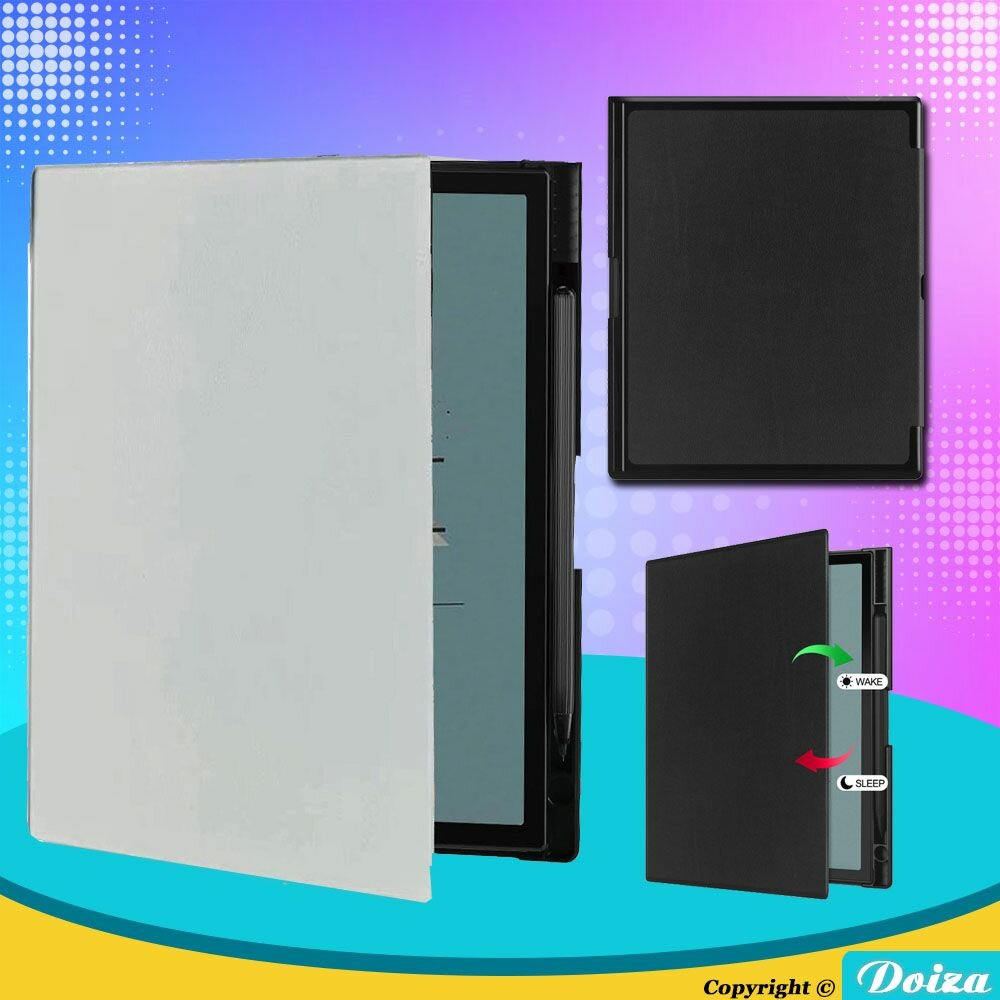 Противоударный Чехол-обложка для электронной книги BOOX Note Air 4 C 10.3"/ Универсальный Чехол книжка для BOOX Note Air 4 электронные книги / искусственная кожа экокожа Серый
