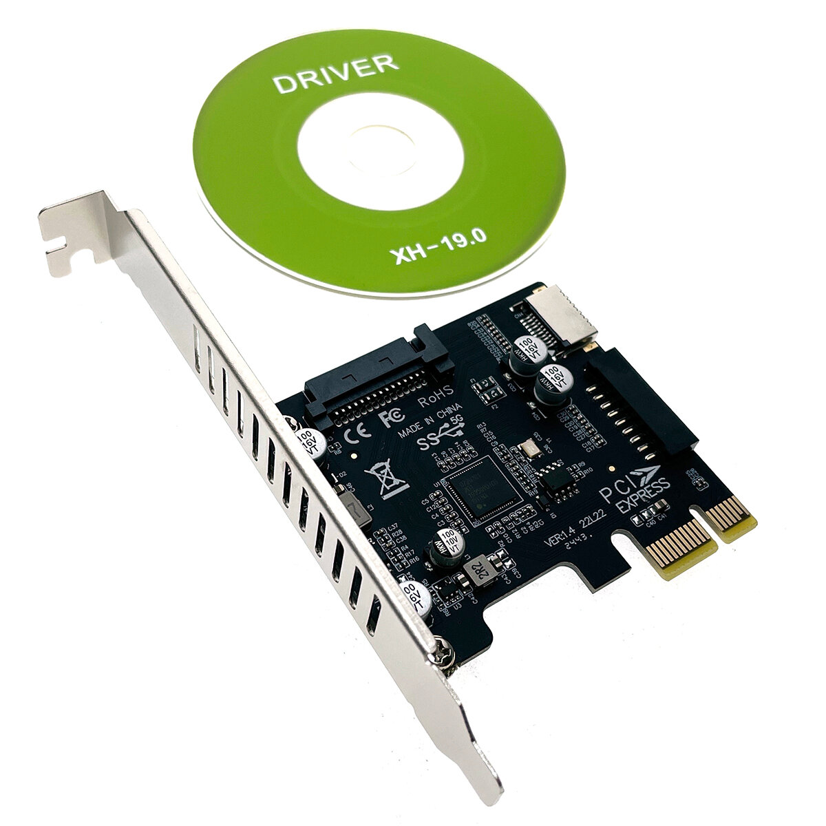 Контроллер PCI-E, USB3.0 Type-E+ USB 20pin, PCIeU3TE, Espada — фото 1