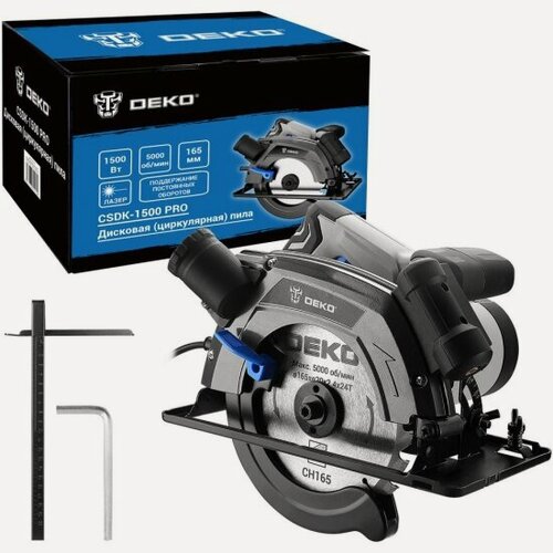 Изображение товара Пила дисковая Deko CSDK-1500 PRO, 1500Вт, 165мм (085-1150)