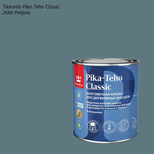 фото Краска для деревянных фасадов tikkurila / tikkivala pika-teho classic (0,9л) 2684 pohjola