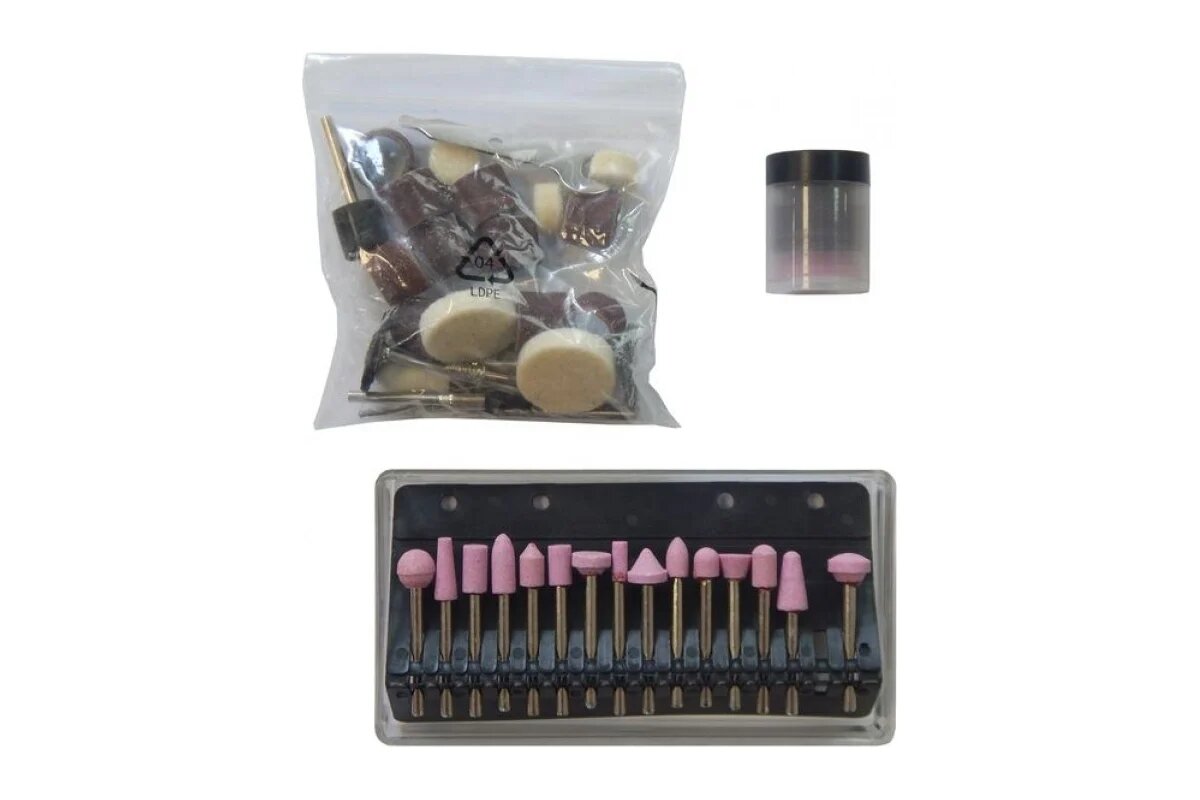 Набор аксессуаров Forsage GSK080 для мини-дрели 80 предметов пластиковый кейс