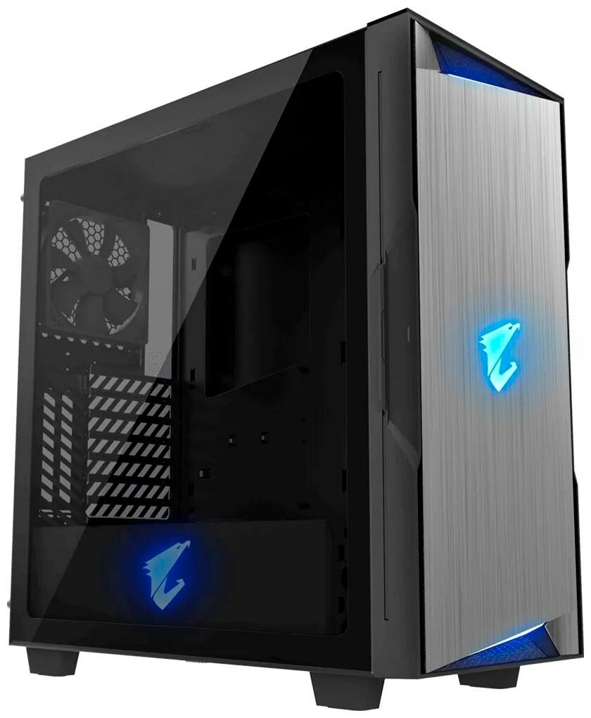 Корпус Gigabyte GB-AC300G, Midi-Tower, черный, без блока питания