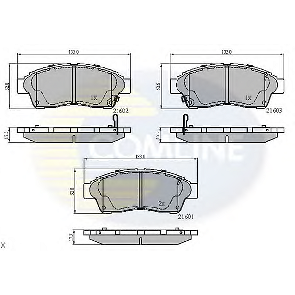 COMLINE CBP3260 (0446505010 / 0446512500 / 0446512540) колодки пер toy Carina (Карина) e 92- / Corolla (Корола) 97-01 / rav4 94