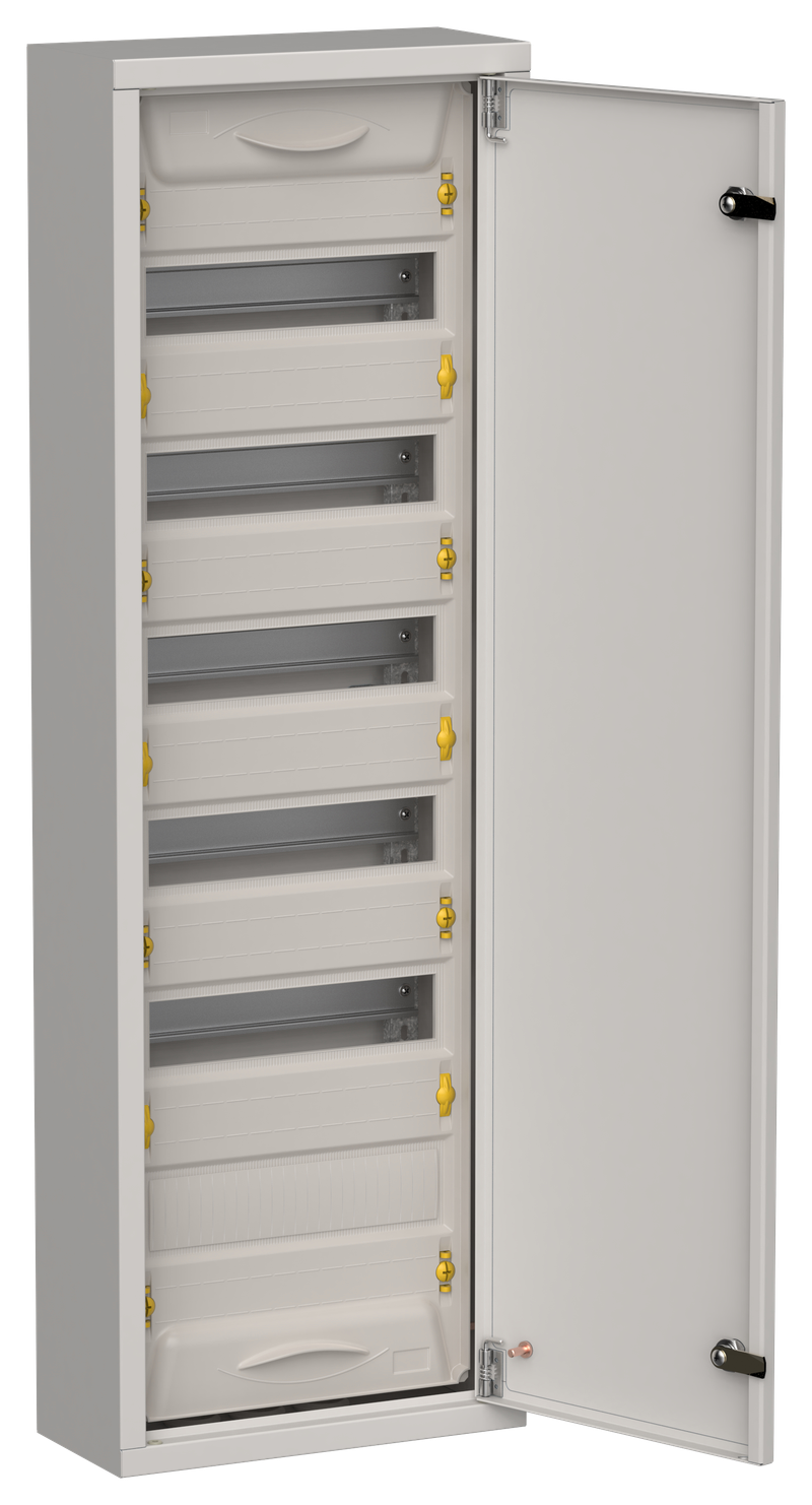 Щит распределительный IEK / ИЭК TITAN 5 ЩРн-72 стальной серый 72 модульных расстояния 3 ряда IP31 размером 960х310х140мм / электрика