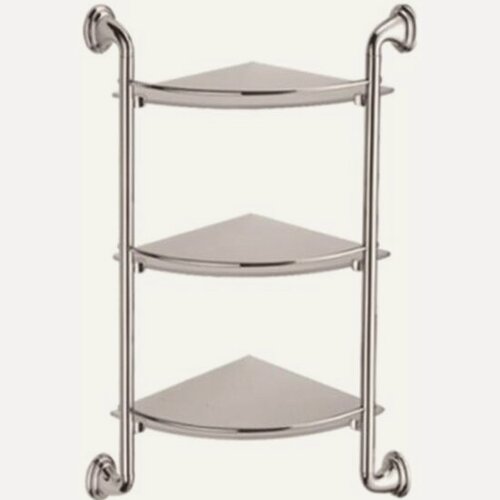 Изображение товара Полка D-lin стеклянная угловая D263310, хром