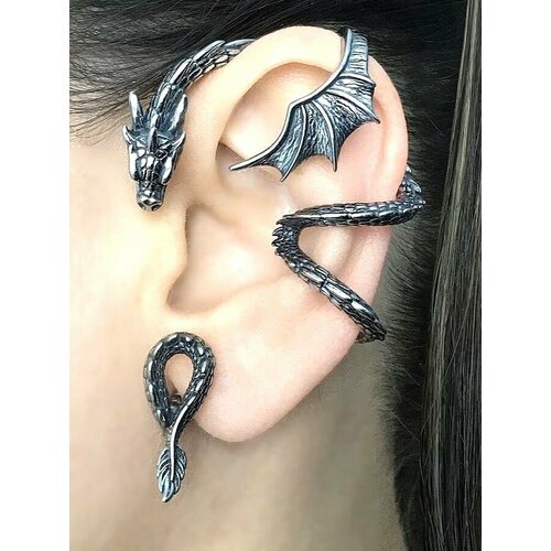 фото Серьги-трансформеры starfallshop, славянский оберег, размер 75 мм, серебряный