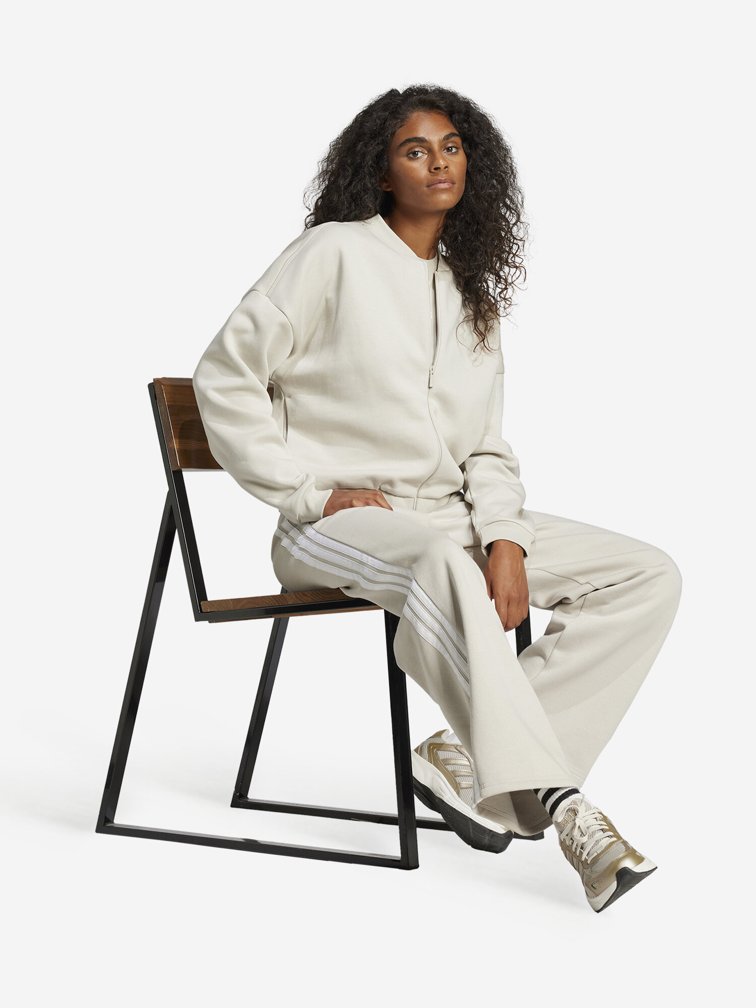 Толстовка спортивная adidas, размер S, , молочный — фото 1