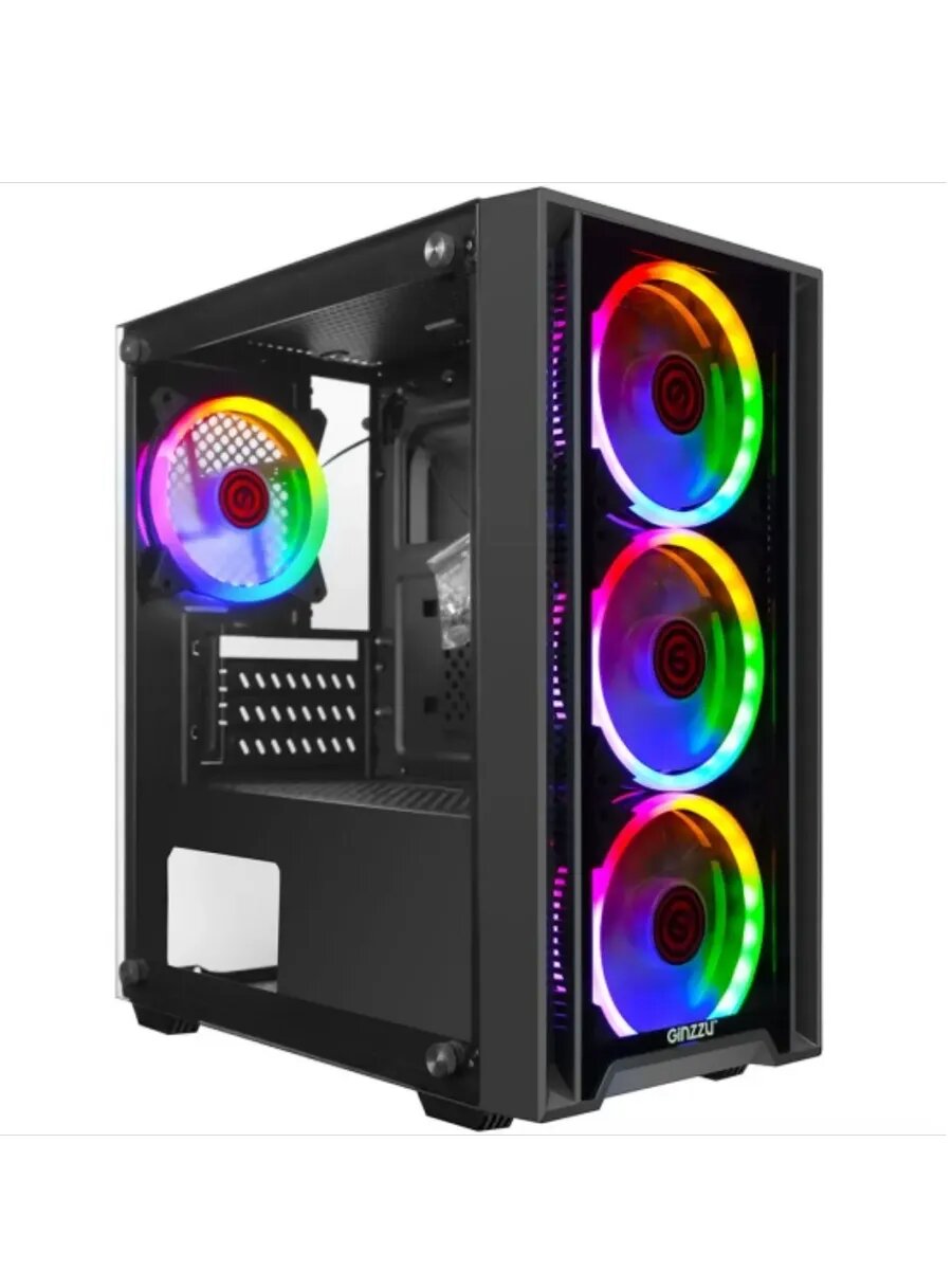 Корпус для ПК CL610 mATX FAN 4*12FRGB Белый