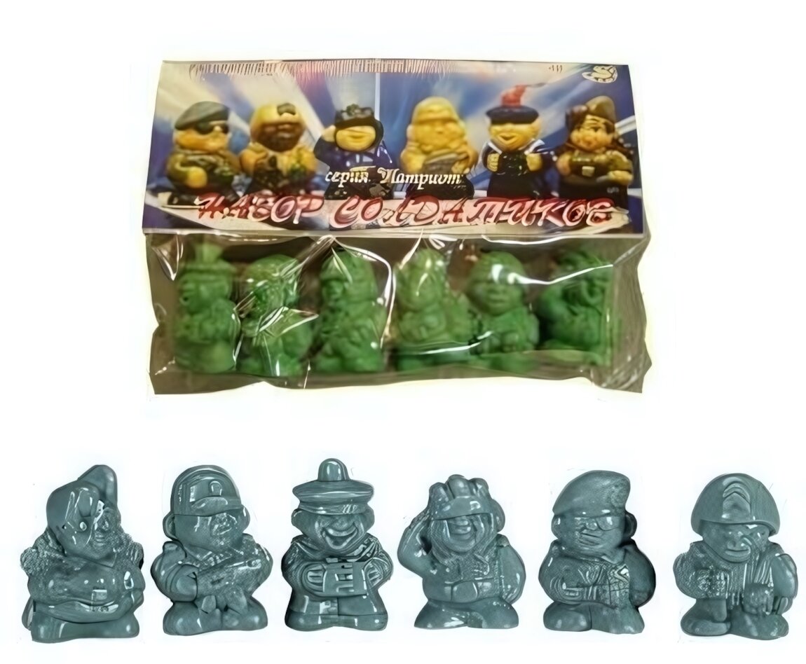 Игровой набор фигур солдатиков «патриот», пластик, 6 шт, разноцветный принт, для мальчиков