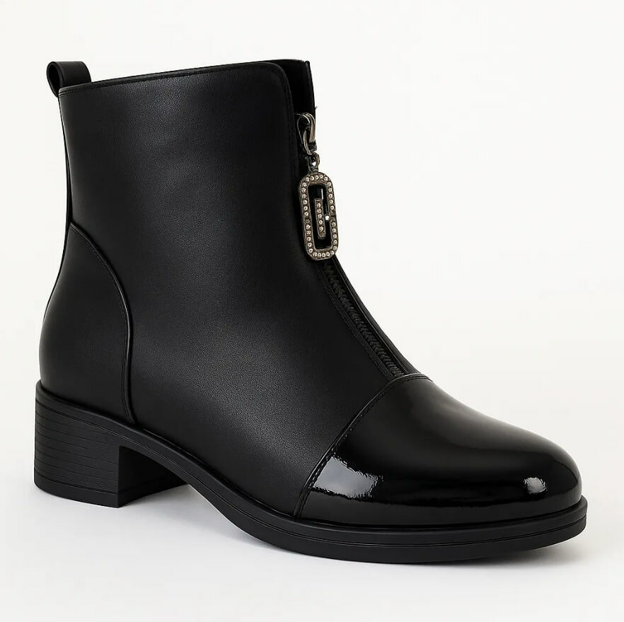 Сапоги, полнота 7 (RU)/ на среднюю и широкую стопу, размер 38, черная — фото 1