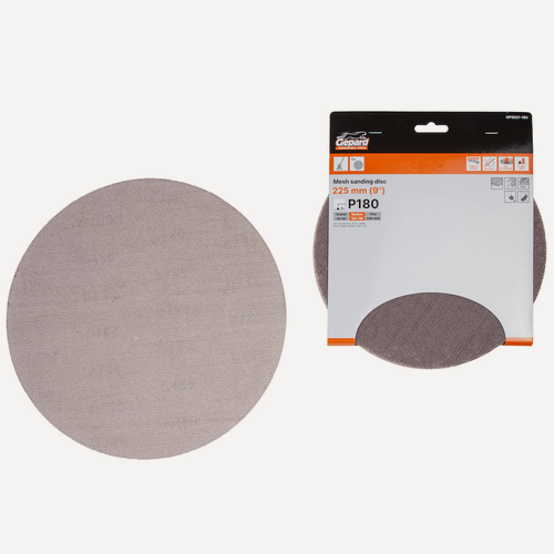Изображение товара Шлифовальный круг самосцепляющийся на сетчатой основе 225 мм Р180 GEPARD 5 штук (GP5021-180)