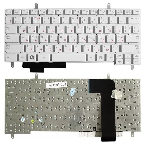 Клавиатура для ноутбука Samsung N210 N210-JA02RU N210-JB01RU NP-N210-JA01UA Плоский Enter Белая без рамки PN V114060AS1 585₽
