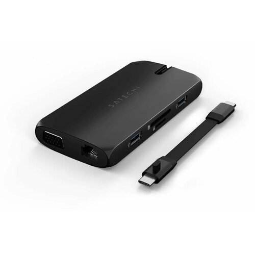 USB-Хаб Satechi On-the-Go с USB-C (ST-UCMBA) (Чёрный / Black) адаптер satechi usb c on the go multiport adapter st ucmbak 1 шт черный