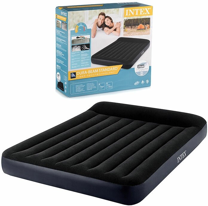 Матрас надувной Pillow Rest Classic Fiber-Tech, 152 х 203 х 25 см, 64143 INTEX
