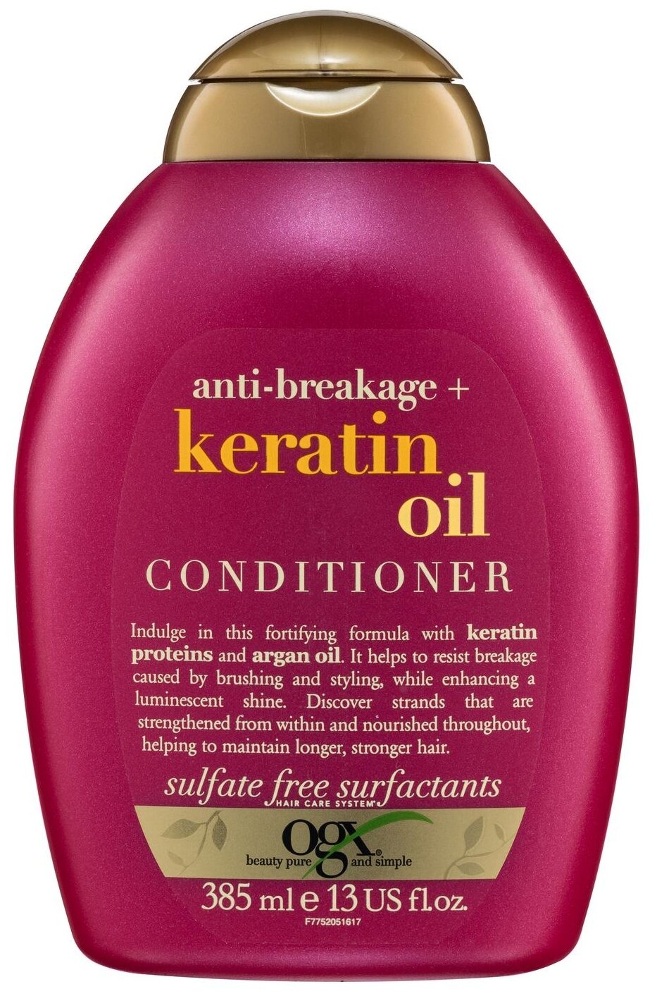 OGX кондиционер Anti-Breakage+ Keratin Oil для поврежденных волос, 385 мл