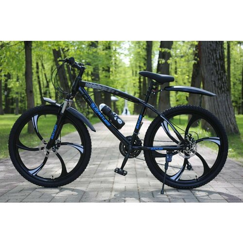 Горный спортивный велосипед Batler 26 на литых дисках с рамой 19 для взрослых и подростков черный 1610000₽