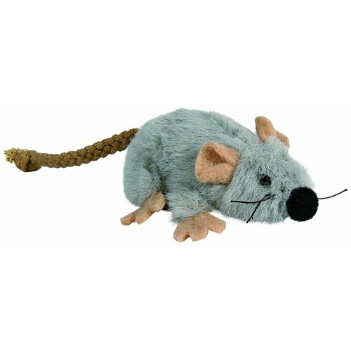 Мышь для кошек TRIXIE Plush Mouse (45735), серый, 1шт.
