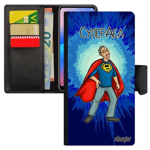 фото Чехол книжка на телефон galaxy a40, "супердед" шутка семья utaupia