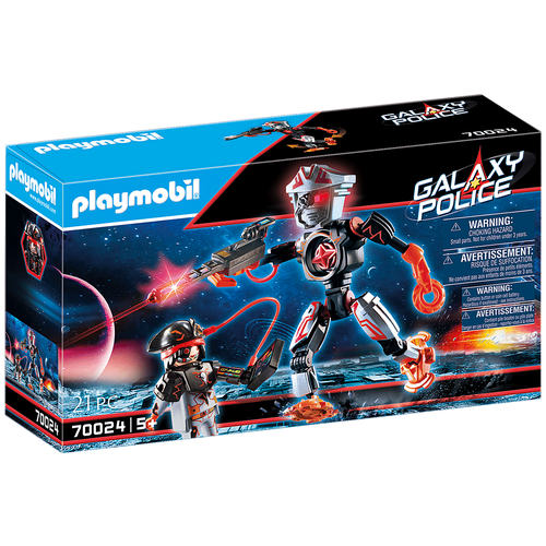 фото Набор с элементами конструктора playmobil galaxy police 70024 робот космических пиратов