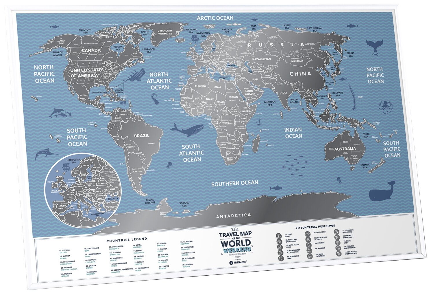 Скретч-карта мира Weekend World Travel Map