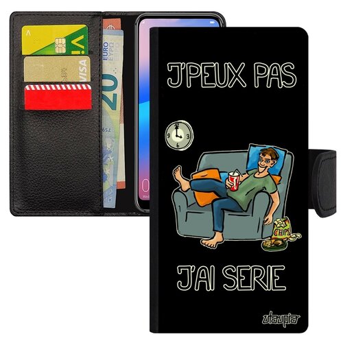 фото Чехол книжка на мобильный huawei p30 lite, "не могу - у меня сериал!" манга юмор utaupia