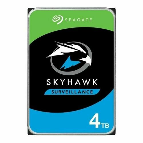 Жесткий диск Seagate Skyhawk ST4000VX016, 4ТБ, HDD, SATA III, 3.5 жесткий диск 3 5 seagate skyhawk 2 тб sata iii 256 mb 5400 rpm st2000vx017