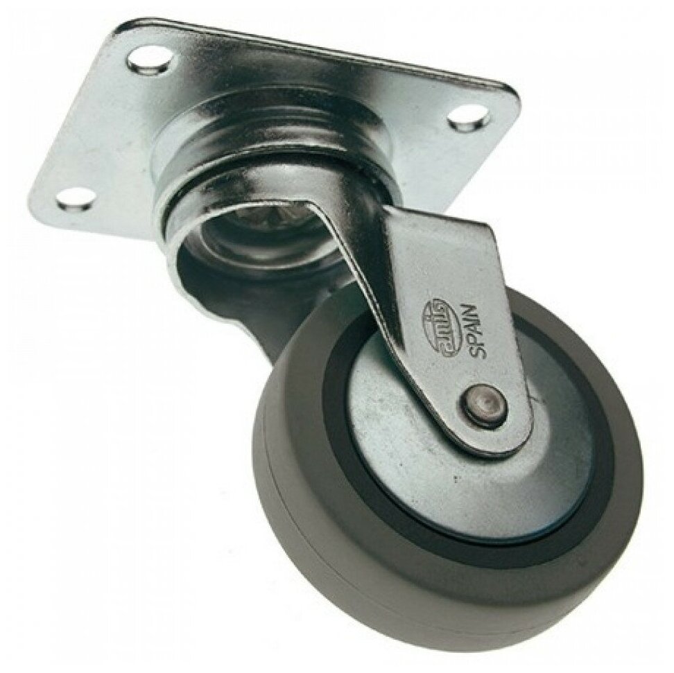 Колесо мод.2502 D40 мм поворотная площадка 46х36 мм без тормоза серое (к-т 2 шт)