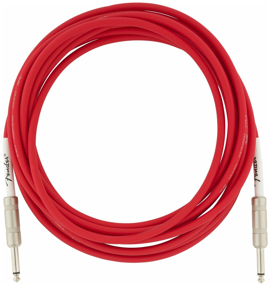 FENDER 18.6` OR INST CABLE FRD Инструментальный кабель, красный, длина 18,6` (5,7 м), диаметр 0 - фото №2