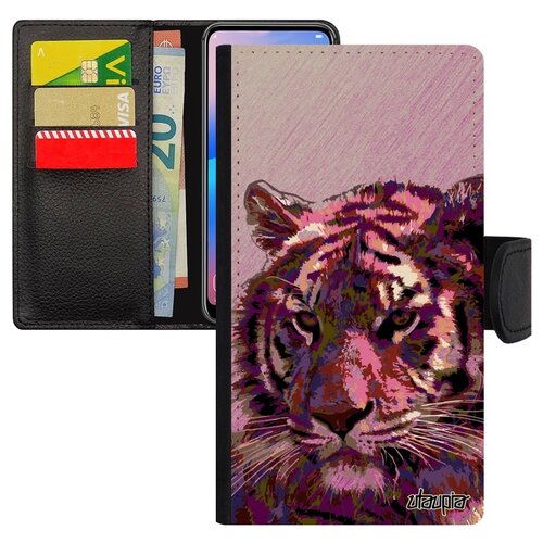 фото Чехол книжка на мобильный apple iphone 7, "царь тигр" зверь тасманский utaupia