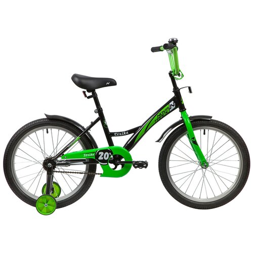 Детский велосипед Novatrack Strike 20 (2020) зеленый/черный 12 (требует финальной сборки) ключ для педалей и гаек оси колес велосипеда