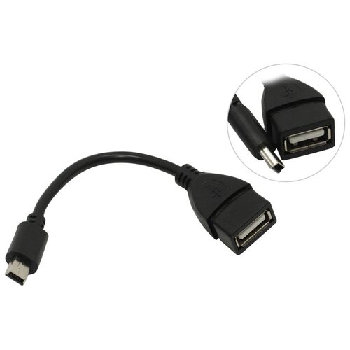 KS-is KS-132 Кабель-переходник USB AF -> miniUSB BM OTG шнур usb af minibm 5pin 0 15м otg