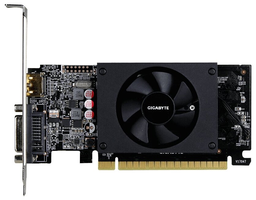 Gigabyte GV-N710D5-2GL // GeForce GT 710 954Mhz PCI-E 2.0 2048Mb 5010Mhz 64 bit DVI HDMI HDCP