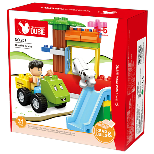 Конструктор Dubie Read & Build 203 Creative Bricks, 31 дет.