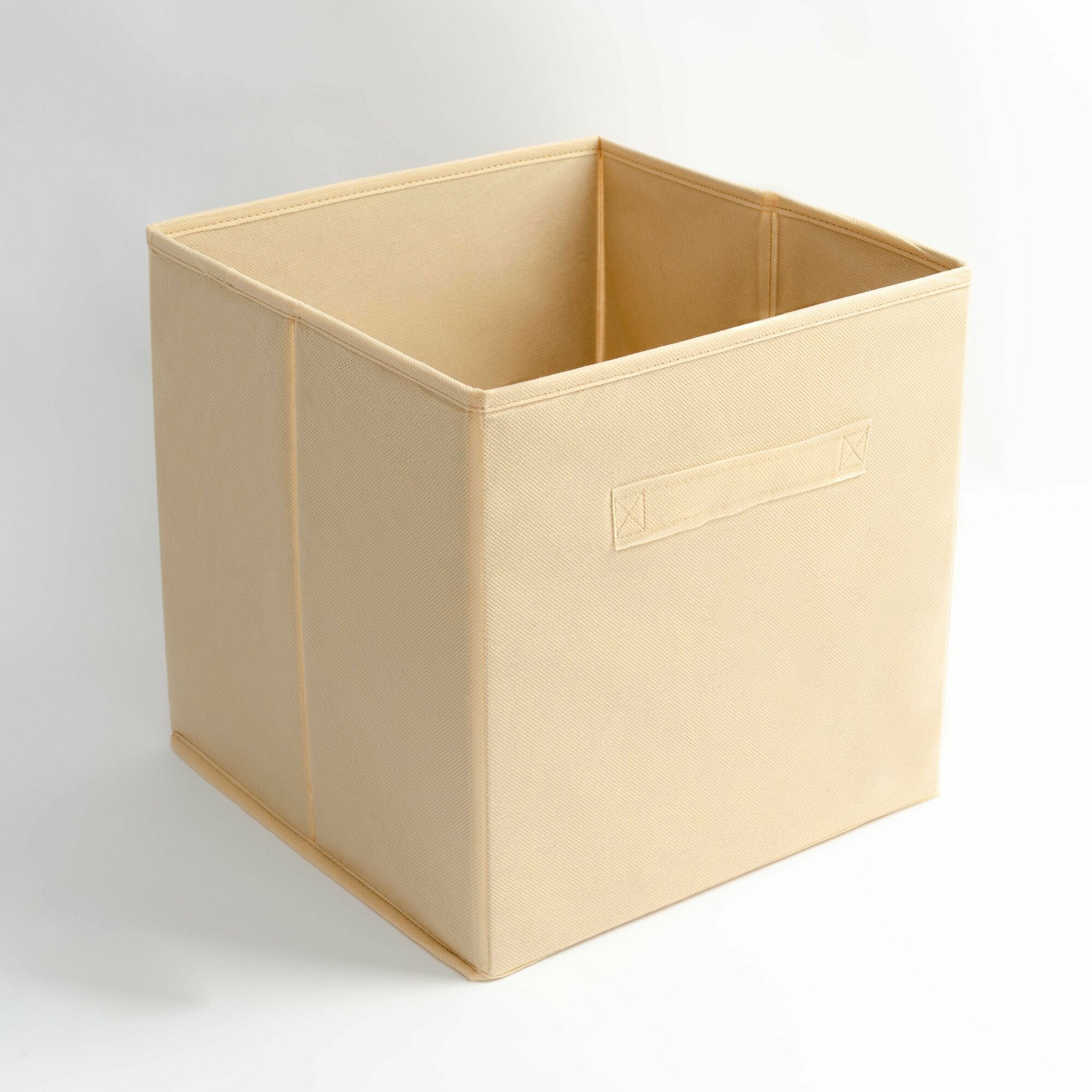 Короб для хранения вещей тканевый, коробка для игрушек, ящик для хранения стеллажный, органайзер, цвет бежевый, 4 штуки в наборе, 30.5*30.5 см - фотография № 12
